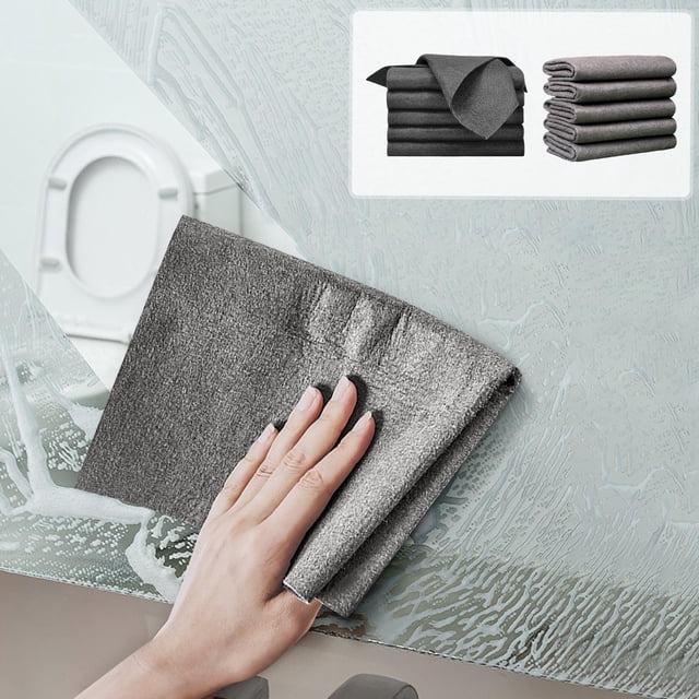5 Pcs Chiffon de Nettoyage Magic, Chiffon de Nettoyage Magic Épaissi, Chiffons de Nettoyage Magic pour Verre, Chiffon de Nettoyage Magic Réutilisable, Chiffon de Nettoyage en Microfibre Miracles Sans Traces Réutilisable pour Cuisine Voiture Verre