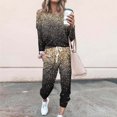 thumbnail image 1 of Ventes de Liquidation Tenues tumgatte pour Femmes Tenues Décontractées Grande Taille Tenues d'Automne pour Femmes Ensemble de Détente Mode Imprimé Manches Longues Col Rond Pull Hauts et Pantalons Survêtements pour Femmes Ensemble 2 Pcs, 1 of 5