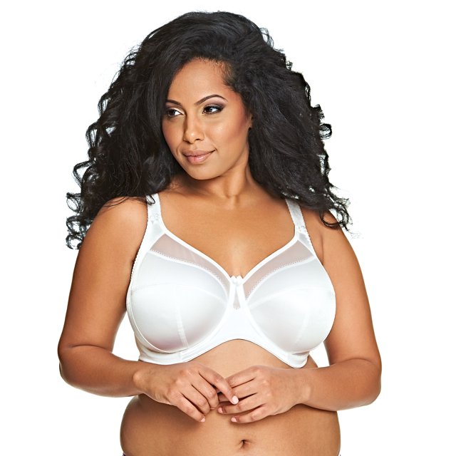 Goddess Womens Keira Plus-size Banded Underwire Bra, 46H, White