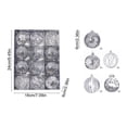 thumbnail image 3 of WLOELOEW 12-Piece Christmas Ball Ornament Set Silver Plastic Glitter Special Shape Tree Pendant Mixed Decor For Xmas Tree Home Holiday C, 3 of 6