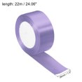 thumbnail image 2 of Unique Bargains 1.5" Wide 24 Yards Satin Ribbon Single Side Craft Roll Decoration Light Purple, 2 of 6