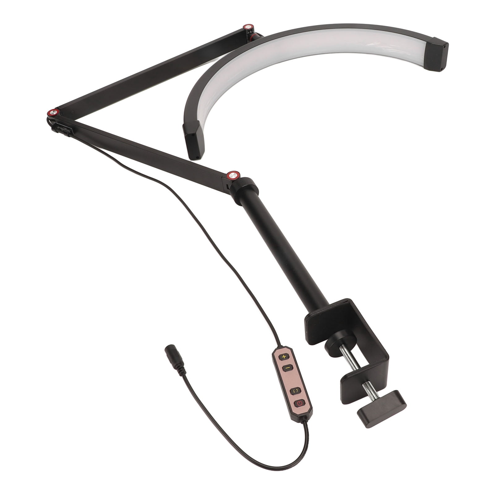 16in 20W Half Moon LED Lamp Eye Protection Black 3000k 6000k for Estheticians Facialist Facialist Moon Lamp Estheticians Light Facialist Moon LED Half Moon Lamp Estheticians Lamp