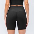 thumbnail image 4 of Women Yoga Shorts with Pockets Ribbed High Waist Push up, 4 of 8
