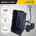 thumbnail image 3 of Gorilla Carts 6 Cu Ft Poly Yard Dump Cart with Quick-Release, 1200 lb Capacity, Black, 3 of 7
