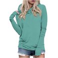 thumbnail image 1 of Timegard Womens Hoodies Plus Size Long Sleeve Thumb Hole Pullover Fall Casual Solid Color Comfy Tops, 1 of 5