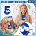 thumbnail image 2 of Goleeg Ocean-Themed Number Candles, Number 5 Blue Sparkle Birthday Candles with Fishbone and Starfish Designs, Nautical-Style Ocean-Themed Cake Decorations for Summer Beach and Pool Parties, 2 of 6