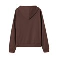 thumbnail image 5 of Chandails à Capuchon et Chandails pour Femmes Veste Française Femmes Chandails d'Automne à la Mode Uni Ample à Capuche Long Chandail à Fermeture Éclair Chandail à Capuchon Femmes Chandail à Capuchon Léger Femmes Veste à Fermeture Éclair Zippée pour Femmes, 5 of 5