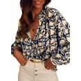 thumbnail image 1 of ORUYROP Blouses Décontractées Boho à Imprimé Floral Col en V Manches Longues Amples pour Femmes, 1 of 7