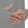 thumbnail image 4 of Ovbmpzd Gray Tops for Women Sun Protection Long Sleeve Solid Breathable Tees Shirts for Teens L, 4 of 8