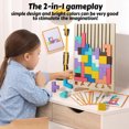thumbnail image 4 of Wooden Stacking Puzzle Set Geometric Balancing Block Balancing Grid Decompression Game Abstract Sculpture Art Household Dresser Mantel Desktop Decor, 4 of 7