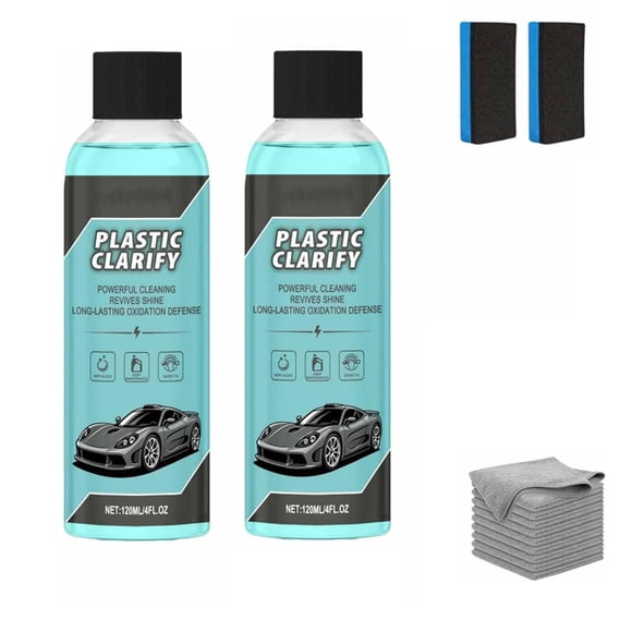 Plastic Refurbishment Car Trim and Plastic Restorer for Refreshing Faded Plastic Leather Vinyl Rubber Trim Polish 200ml 2 Pcs