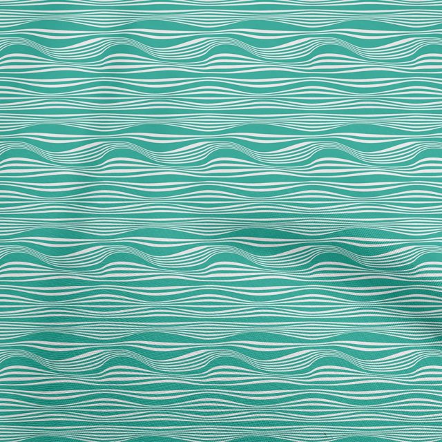 oneOone Rayon Sea Green Fabric Abstract Stripe Sewing Craft Projects Fabric Prints By Yard 56 Inch Wide
