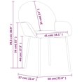 thumbnail image 4 of vidaXL Dining Chairs 2 pcs Dark Grey Velvet, 4 of 5