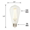 thumbnail image 4 of Westinghouse Lighting 4.5 Watt ST20 Dimmable Filament LED Light Bulbs (6-Pack), 4 of 5