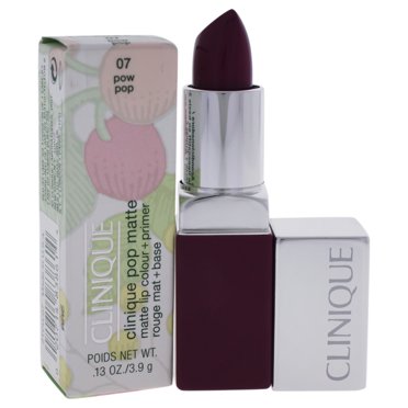 Clinique Pop Rouge à Lèvres Mat + Apprêt - # 07 Pow Pop par Clinique pour Femmes - Bâton à Lèvres 0,13 oz