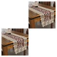 thumbnail image 4 of relayinert Comfortable Crochet Lace Table Runner For Easy Care Wedding Easy Wash Fitting wine red 40*120cm 2Set, 4 of 6