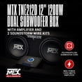 thumbnail image 4 of MTX 12" Dual Subwoofer Enclosure, Planet Audio Amplifier, 2 Soundstorm Wire Kits, 4 of 12