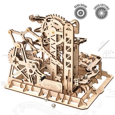 ROKR Ensemble de Course en Marbre Casse-Têtes en Bois 3D Modèle à Construire pour Adultes Cadeau d'Anniversaire 233 Pcs