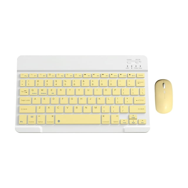 MesaSe Offres du Jour Clavier et Souris Sans Fil Portable Mini Bluetooth BT Clavier et Souris Sans Fil pour Android Windows PC Tablette ipad Clavier Cadeau pour Ami