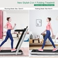 thumbnail image 4 of Gymax 2 in 1 Folding Treadmill 2.25HP Running Machine w/ Dual Display Silver, 4 of 10