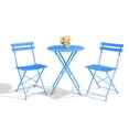 thumbnail image 1 of Ensemble Bistro de Patio en Métal 3 Pcs Gain de Place – Table et Chaises d'Extérieur Pliables, Conception Résistante aux Intempéries pour Balcon, Véranda, Cour Ou Jardin, 1 of 9