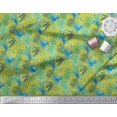 thumbnail image 2 of Soimoi Georgette Viscose Fabric Tropical Leaves Fabric Prints by Yard 42 Inch Wide, 2 of 5