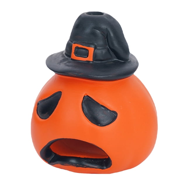 Aztec Death Whistle, Orange Skull Shape Ceramic Whistle with Loud Scream, Authentic Sound for Collection, Halloween Prank and Cultural Display