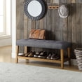 thumbnail image 1 of ACME Charla Bench in Gray & Oak, 1 of 3