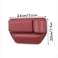 thumbnail image 2 of Red Car Passenger Side Seat Gap Storage Box Multifunctional Storage Pu Leather Organizer Red B #hj1W8, 2 of 8