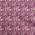 thumbnail image 1 of oneOone Georgette Viscose Purple Fabric Abstracts Craft Projects Decor Fabric Printed By The Yard 42 Inch Wide, 1 of 5