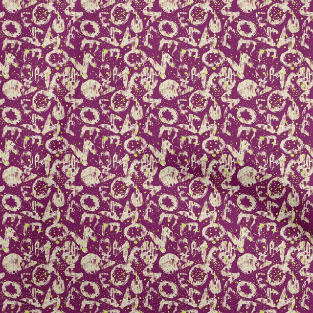 oneOone Georgette Viscose Purple Fabric Abstracts Craft Projects Decor Fabric Printed By The Yard 42 Inch Wide