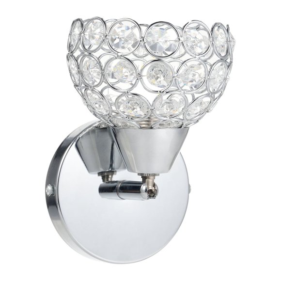 Crystal Wall Sconces Modern Wall Lamp E26 Socket Round Bedroom Bedside Wall Lights Dining Room Hallway Light Fixture , ideal for daily wear, sports activities, outdoor adventures & casual occasions