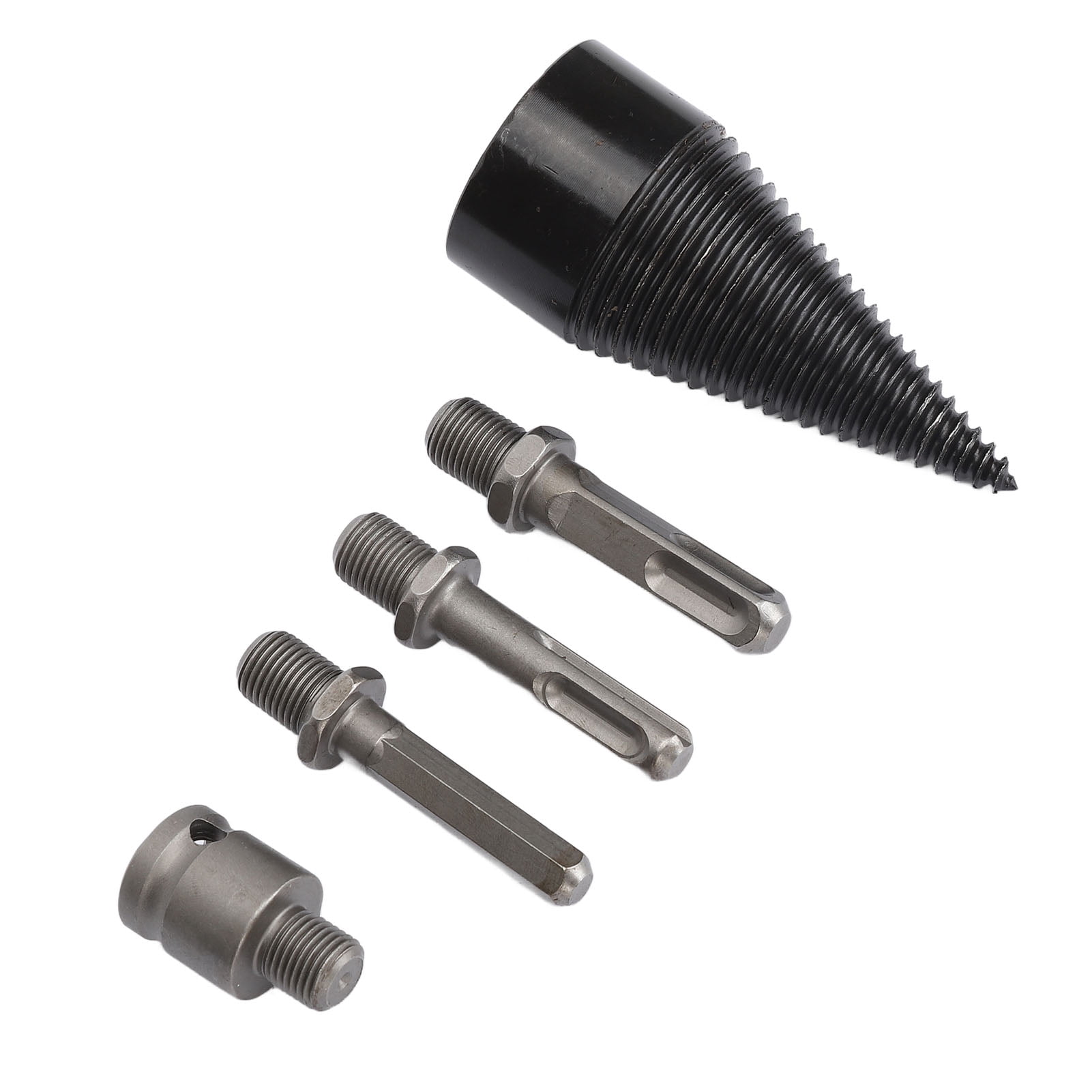 5Pcs Firewood Log Splitter Drill Bit, Steel Wood Splitting Logs Bits Wood Splitter Manual Kindling Splitter Portable Log Splitter