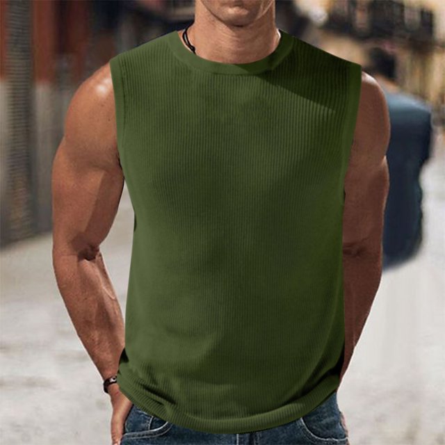 DPTALR Pull Décontracté pour Hommes Col Rond Débardeur de Sport Blouse