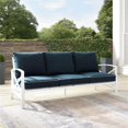 thumbnail image 2 of Afuera Living Steel White and Navy Sofa Rectangular Weather-Resistant 79" Unassembled, 2 of 11