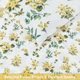 thumbnail image 2 of Floral Printed Queen Comforter Set with Sheets Lightweight Piece Bed in A Bag Comforter Set Vintage Yellow and Grey Flower Pattern Farmhouse Bedding Set, 2 of 8