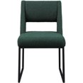 thumbnail image 4 of Meridian Furniture Jayce Green Boucle Fabric Dining Chair, 4 of 6