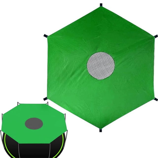 12ft Trampoline Sun Shade Cover Sun-Proof Weather Resistant Jump Mat Protector with Attachment Straps for Outdoor Use