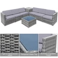 thumbnail image 3 of Costway Ensemble de Meubles en Rotin Tressé en Osier 8 Pcs pour Patio avec Rangement Extérieur, 3 of 10