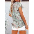 thumbnail image 3 of ORUYROP Blouses Décontractées Boho à Imprimé Floral Col en V Manches Longues Amples pour Femmes, 3 of 6
