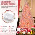thumbnail image 4 of Gymax 7 FT Pre-Lit Artificial Christmas Tree Lighted Pink Snow Flocked Xmas Tree w/1200 Branch Tips & 500 LED Lights, 4 of 10