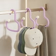 thumbnail image 3 of Plastic Clothes Hangers Purple Round Hanging Hat Scarf Storage Rack Non-Slip Ring Clothes Hanger for Shawls and Household Organization(3Pcs) JASKFLY, 3 of 8