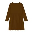 thumbnail image 4 of MeetoTime Robe de Performance pour Filles à Manches Longues, Couleur Unie, Col Rond, Extensible, Robe de Récital Scolaire, 4-14 Ans, Vêtements pour Enfants, 4 of 5