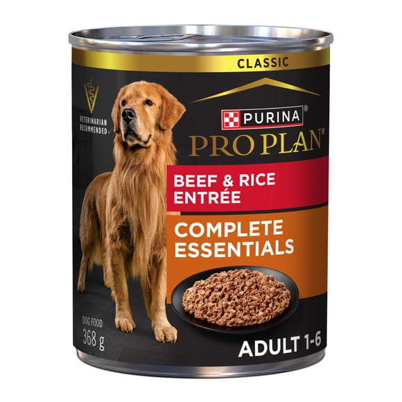 Purina Pro Plan Complete Essentials Beef & Rice Entrée, Wet Dog Food 368 g