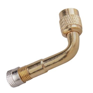 Adaptateur en Laiton pour Rallonge de Valve de Pneu à 90 Degrés pour Voitures, Vélos, Remorques, Remplacement Universel du Noyau avec Joint en Caoutchouc, Conception Anti-Fuite
