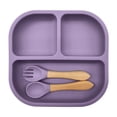 thumbnail image 1 of Ensemble de Vaisselle Divisée en Silicone pour Table à Manger et Plateau de Service avec Porte-Ustensiles, Plat de Cuisine Durable pour Repas et Réceptions, 1 of 3