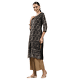 thumbnail image 2 of Biba Rangriti Indian Ethnic Straight Kurta (Festive Essentials 20822), Black, Size 38, 2 of 5