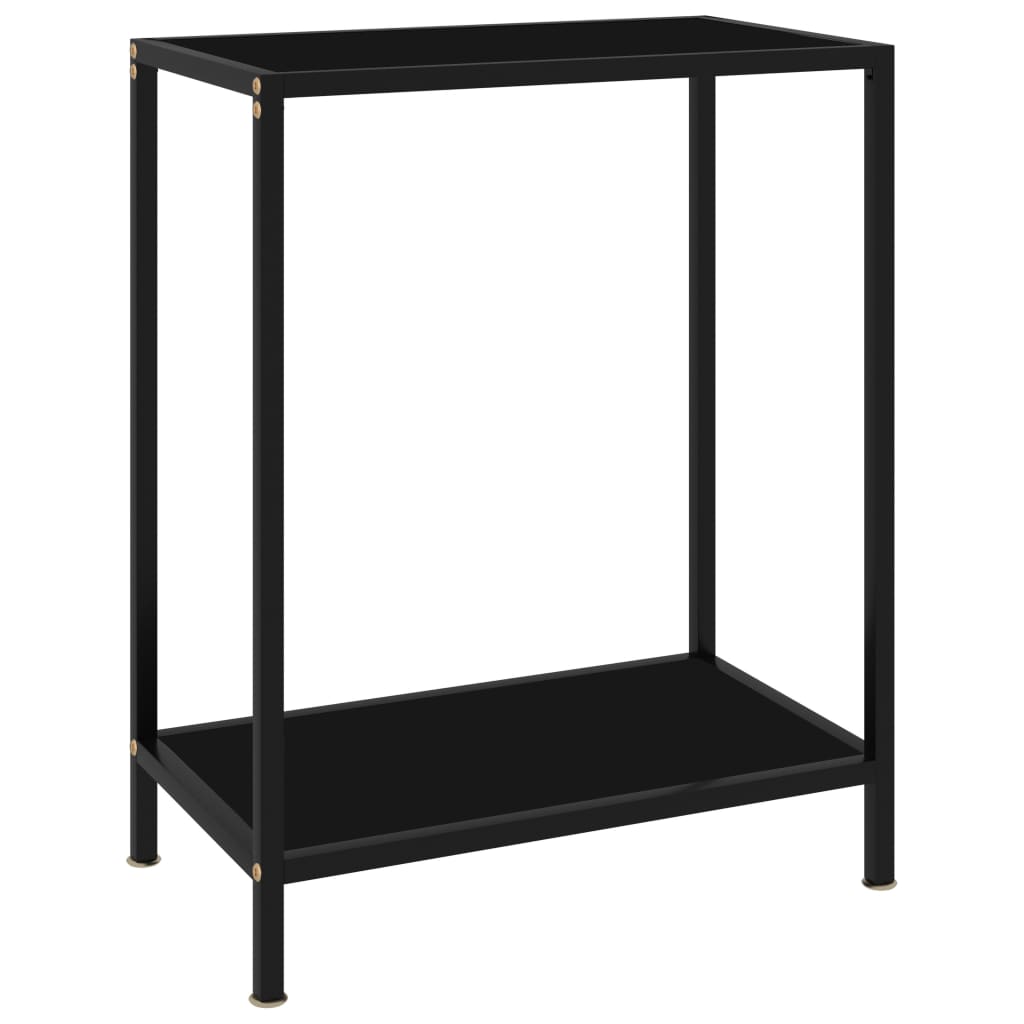 vidaXL Table Console Noire 60x35x75 cm Verre Trempé