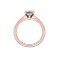 thumbnail image 3 of 1.00 Carat Excellent Emerald Cut Real Diamond Latest Design Solitaire Engagement Ring for Ladies Solid 14K Rose Gold Size 7.5, 3 of 8