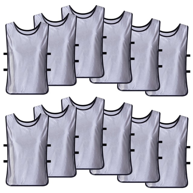 TOPTIE Ensembles de 12 Gilets d'Entraînement Vierges, Chasubles de Soccer